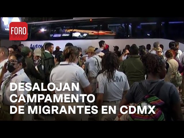 ⁣Retiran campamento de migrantes de la Plaza Giordano Bruno, colonia Juárez - Las Noticias