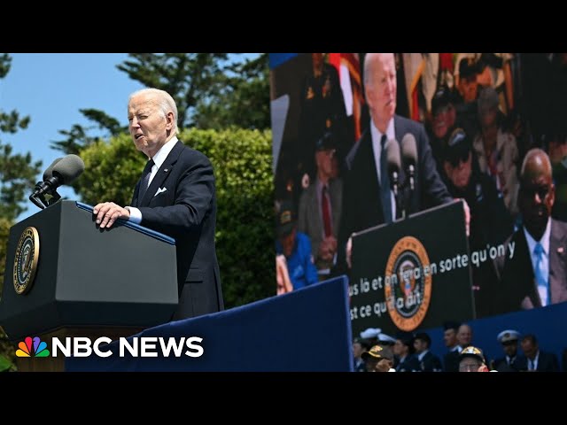 ⁣‘Democracy is never guaranteed’: Biden speaks about Ukraine during D-Day speech