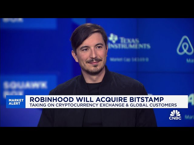 ⁣Robinhood CEO Vlad Tenev on Bitstamp acquisition: Accelerates our plans for international expansion