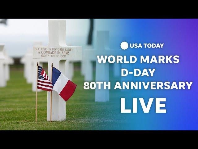 ⁣WATCH LIVE: World marks D-Day 80th Anniversary