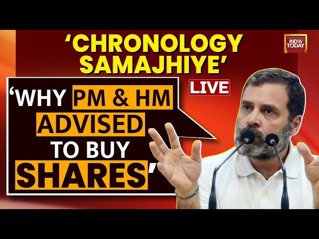 ⁣LIVE | Rahul Gandhi Accuses PM Modi & HM Shah Of 'Biggest Scam In History Of Stock Market |