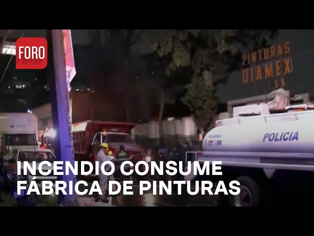 ⁣Sofocan incendios en fábrica de pinturas y en supermercado, CDMX - Las Noticias