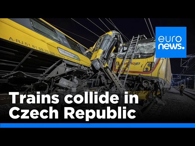 ⁣Trains collide in Czech Republic, killing at least 4 and injuring 23 | euronews 