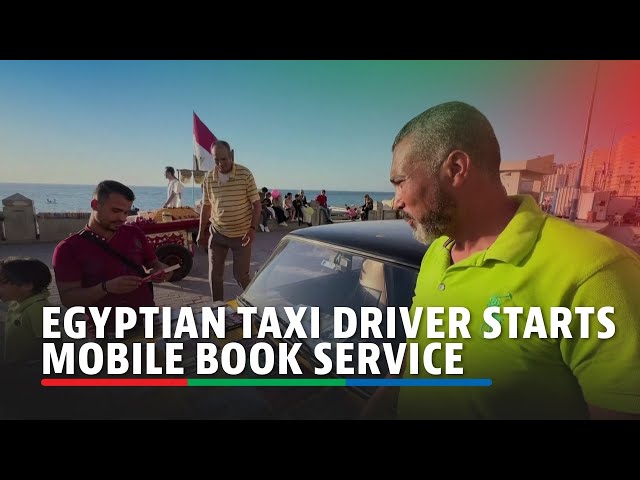 ⁣Egyptian taxi driver starts mobile book service, hopes to encourage people to read more