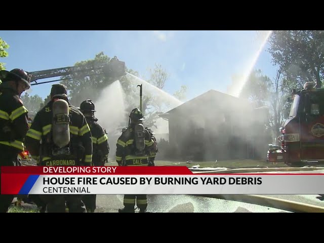 ⁣2-home fire in Centennial blamed on burning yard debris