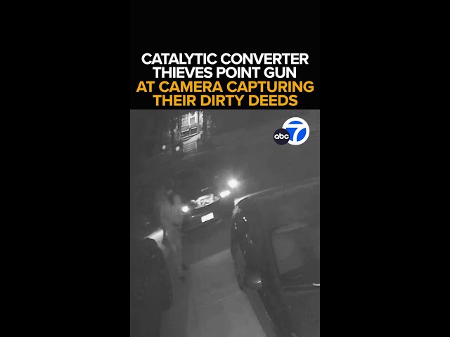 ⁣Catalytic converter theft caught on camera