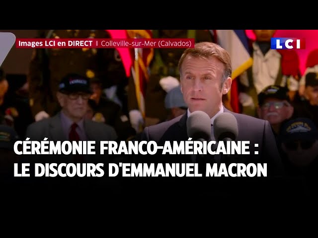 ⁣Cérémonie franco-américaine : le discours d'Emmanuel Macron