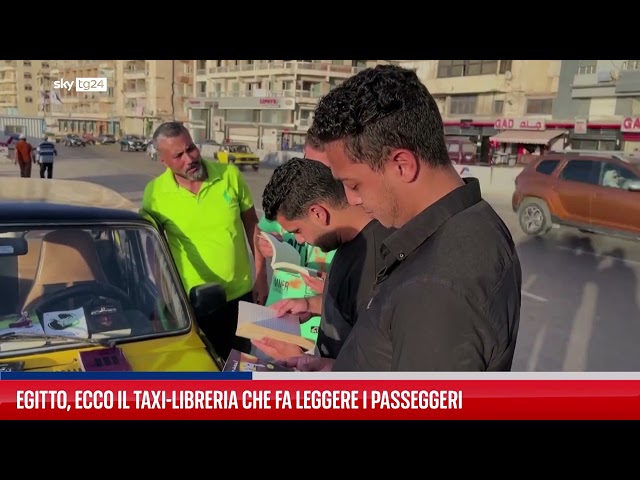 ⁣Egitto, ecco il taxi-libreria che fa leggere i passeggeri