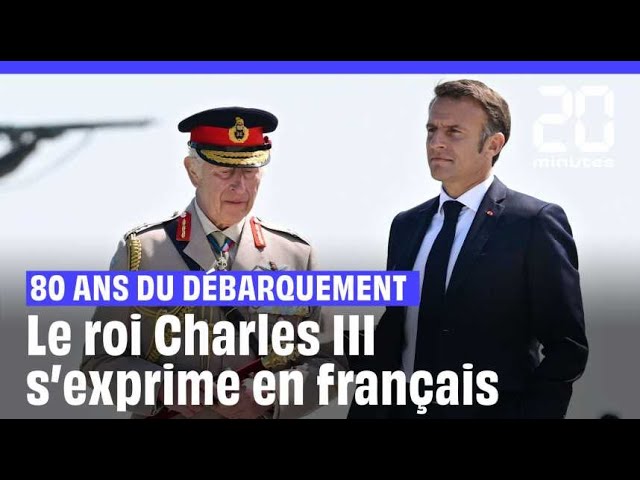 ⁣Le roi Charles III parle en français lors des commémorations du Débarquement #shorts