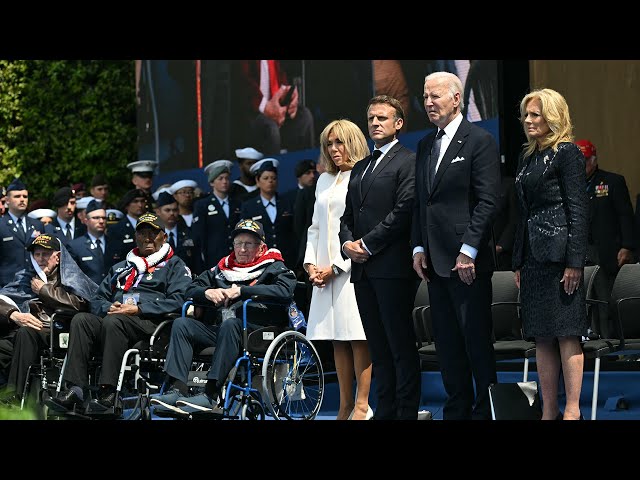 ⁣Watch: D-Day commemoration ceremony in Normandy with Biden and Macron | full video