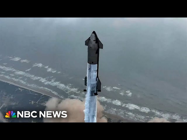 ⁣WATCH: SpaceX launches Starship megarocket into orbit on 4th test flight