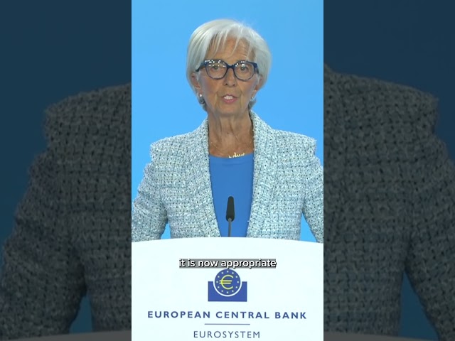⁣European Central Bank cuts interest rates for the first time since 2019