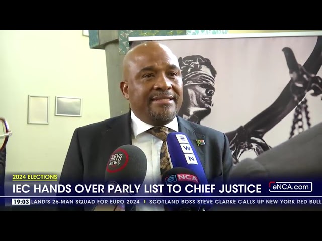 ⁣2024 Elections | IEC hands over Parliament list to Chief Justice