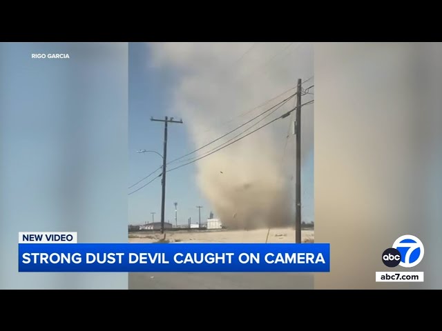 ⁣Strong dust devil caught on video in Lancaster