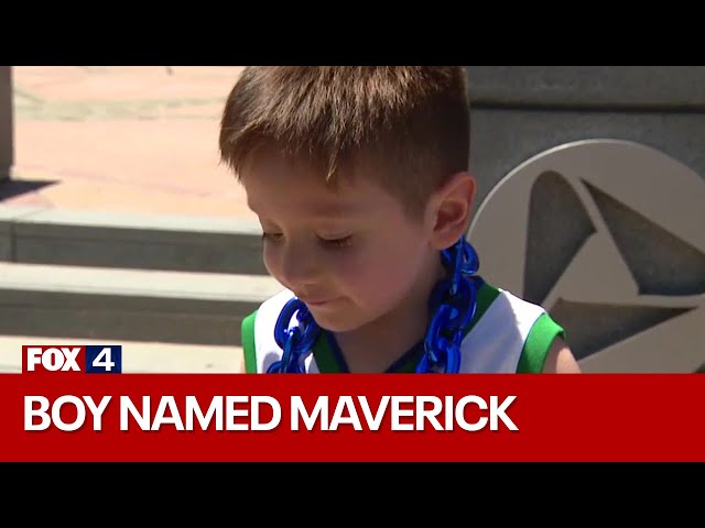 ⁣Dallas Mavericks superfan names son 'Maverick' after his favorite NBA team