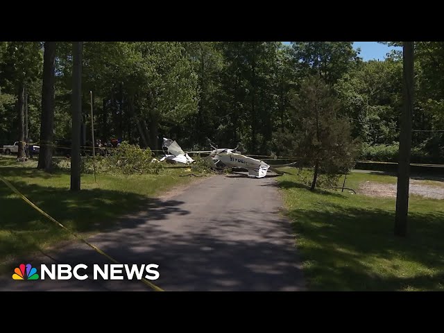 ⁣Witness describes hearing plane crash in Connecticut campground