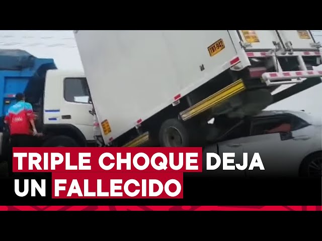 ⁣La Libertad: Un triple choque en la carretera Trujillo - Otuzco deja un fallecido