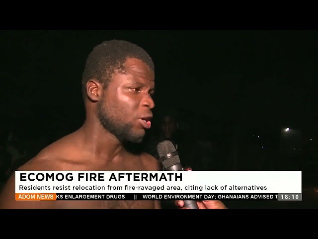 ⁣Ecomog Fire Aftermath: Residents resist relocation from fire-ravaged area citing lack of alternative