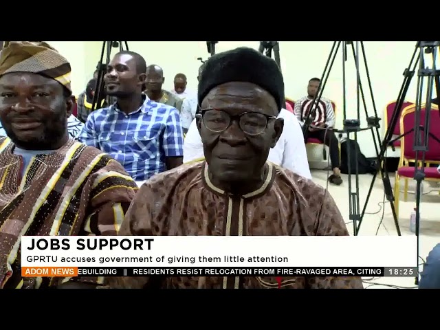 ⁣Jobs Support: GPRTU accuses the government of giving them little attention - Adom TV Evening News