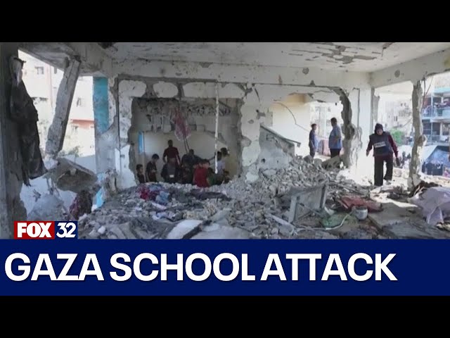 ⁣School attack in central Gaza leaves dozens dead