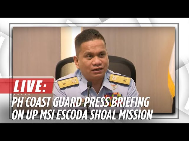 ⁣PCG holds press briefing on UP MSI mission to Escoda Shoal chased by Chinese Coast Guard