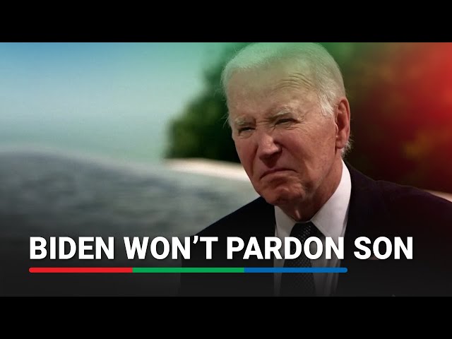 ⁣Biden says he would not pardon son Hunter