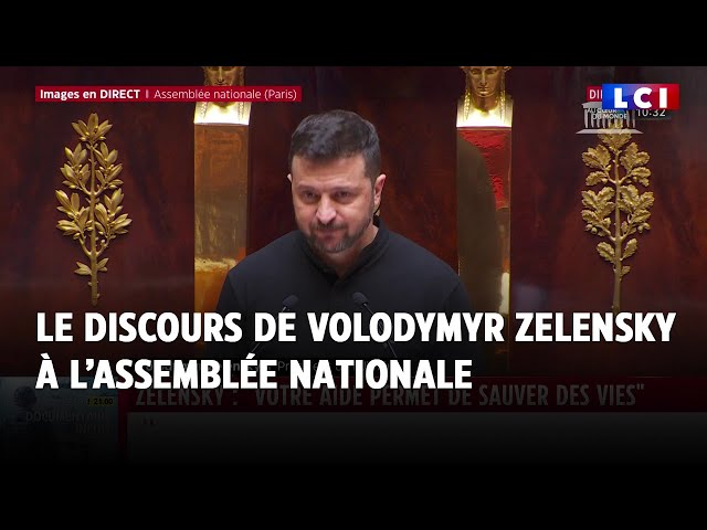 ⁣"Merci la France" : Le discours de Volodymyr Zelensky devant les députés à l'Assemblé