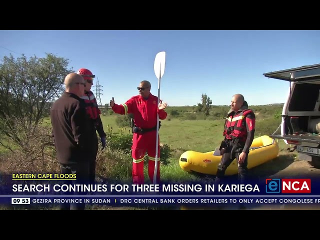 Search continues for three missing in Kariega