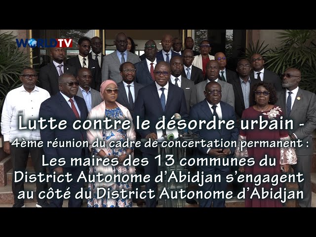 ⁣Abidjan - Lutte contre le désordre urbain : 4ème réunion du cadre de concertation permanent