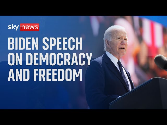 ⁣Watch live: Joe Biden gives speech on democracy and freedom in France