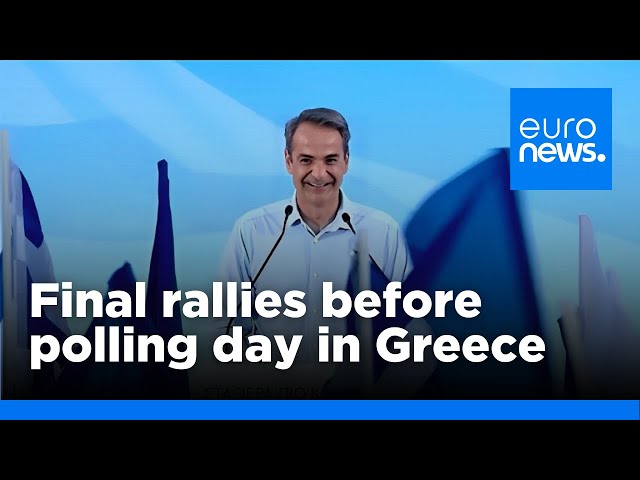 ⁣Greek EU candidates host final rallies before polling day