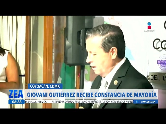 ⁣Giovani Gutiérrez recibe constancia de mayoría