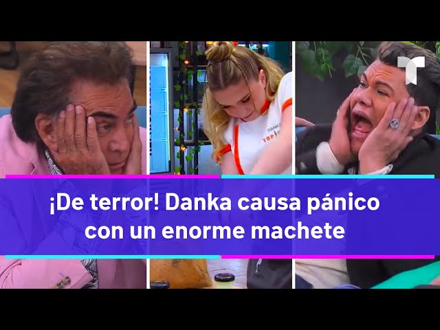 ⁣Top Chef VIP | ¡De terror! Como toda una ninja, Danka causa pánico con un enorme machete