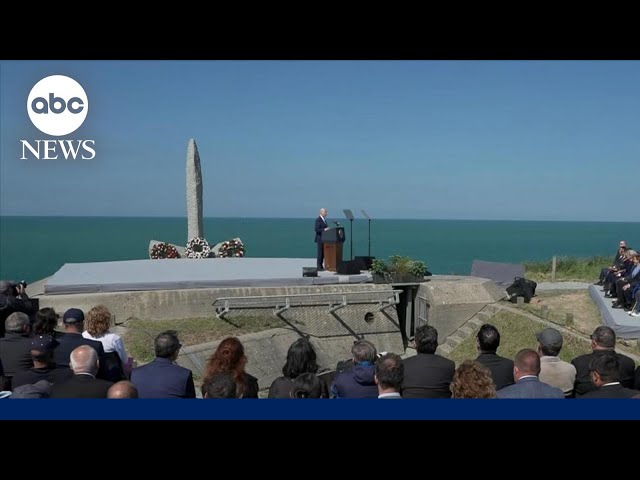 ⁣Biden says 'nothing beyond our capacity' in D-Day speech
