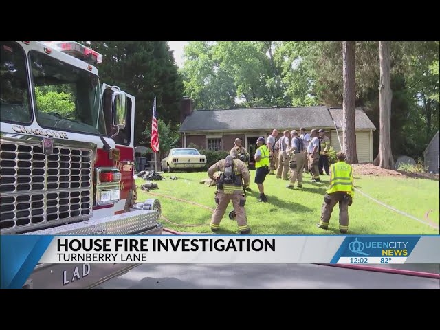 ⁣Three people treated following house fire in S. CLT