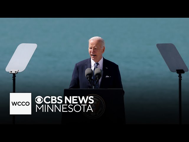 ⁣Biden warns of threats to democracy in speech honoring U.S. soldiers