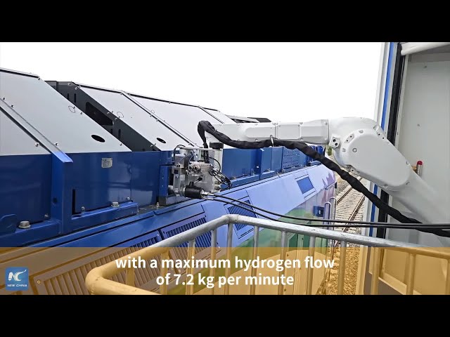 ⁣Automatic hydrogen-filling robot operational in China's Inner Mongolia