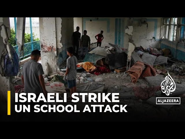 ⁣Israel attacks UN-run school in central Gaza, killing at least 40