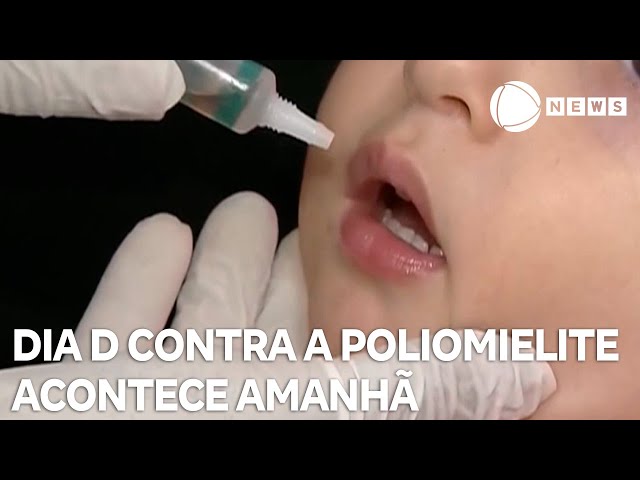 ⁣Dia D da vacinação contra poliomielite será amanhã em todo o Brasil