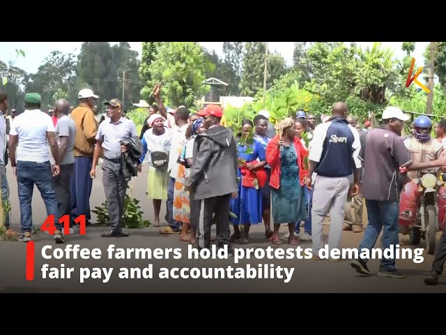 ⁣Coffee farmers in Kirinyaga take to the streets demanding fair pay and accountability