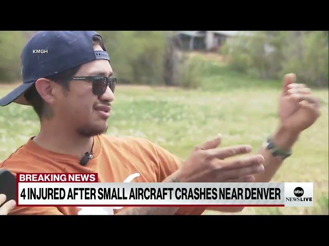 ⁣4 injured after small plane crash near Denver