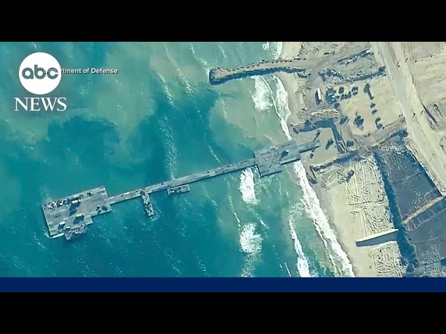 ⁣US military officials repair damaged pier to allow more aid into Gaza