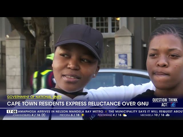 ⁣Cape Town residents express reluctance over GNU