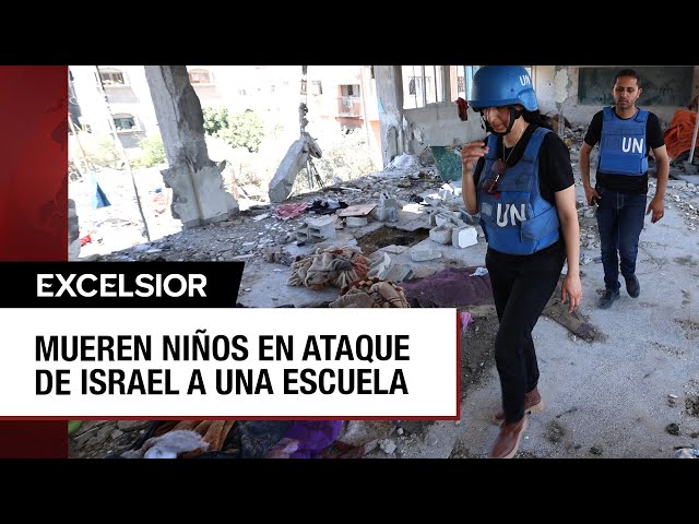 ⁣Israel bombardea escuela en Gaza, alegando que escondía una base de Hamás