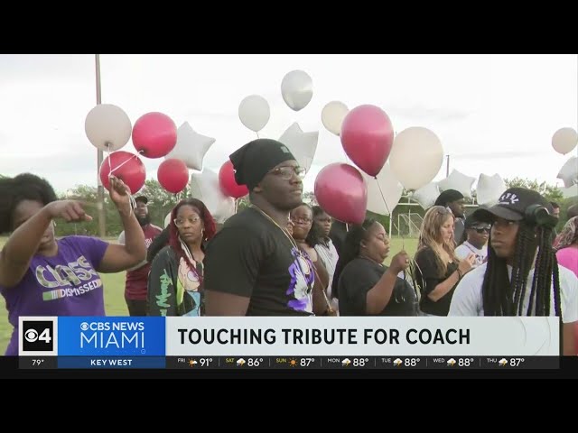 ⁣Touching tribute for Norland coach in Miami Gardens