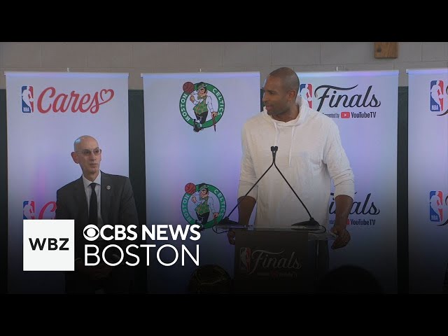 ⁣Boston Celtics players help unveil new basketball gym at Boys and Girls Club
