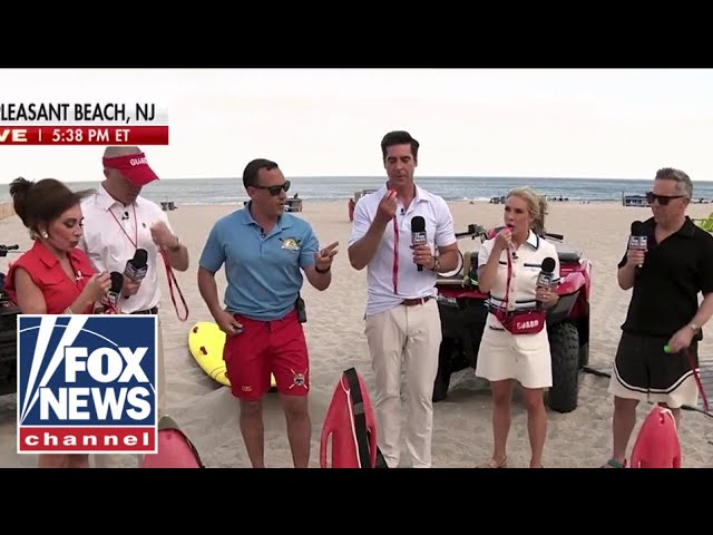 ⁣‘The Five’ hits the beach with Jersey Shore lifeguards!