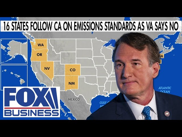 ⁣VA governor declares 'independence from California' as Virginia exits emissions pact