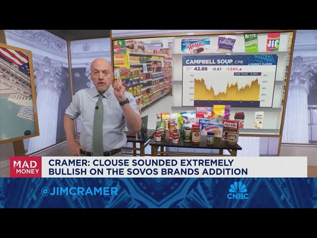 ⁣Jim Cramer gauges how packaged food stocks will stack up in a cooling economy