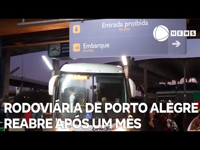 ⁣Rodoviária de Porto Alegre reabre após um mês